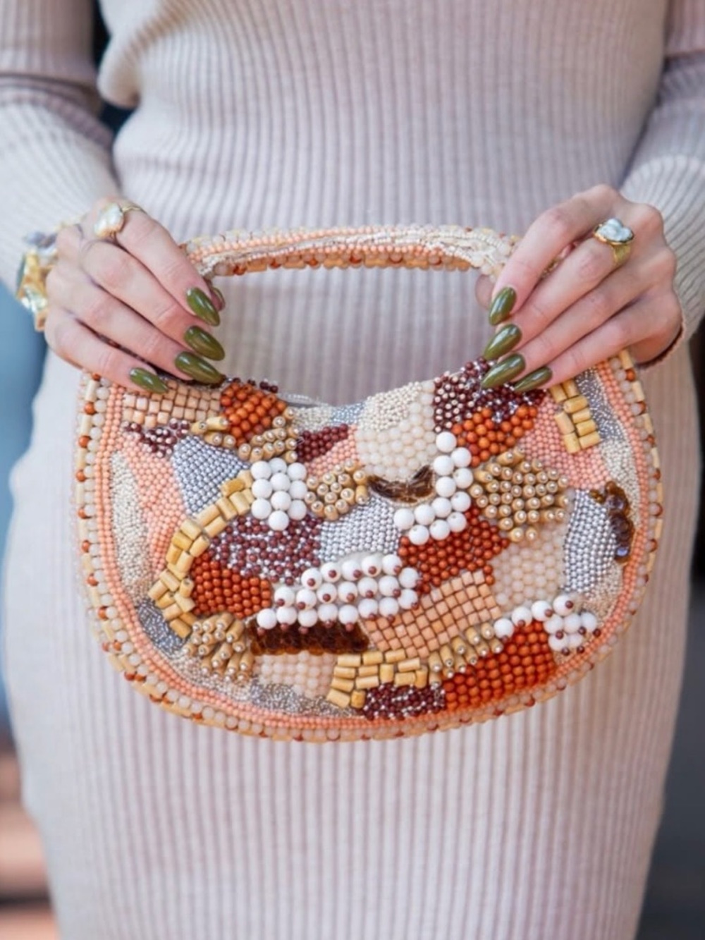Beaded Statement Handbag